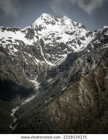 Similar – Image, Stock Photo View of the Ötztal mountains from the Rettenbach glacier