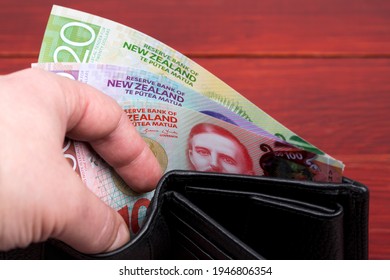 New Zealand Money In The Black Wallet