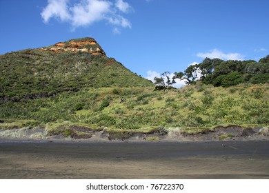 New Zealand - Mountain Next To Black Sand Beach, Te Henga