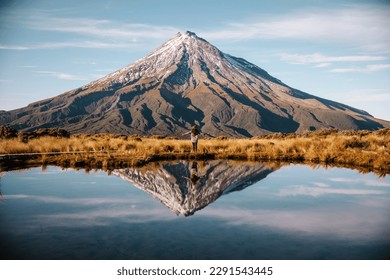 New Zealand mountain reflection with lake - Powered by Shutterstock