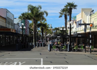 New Zealand, Napier - April 2021: Napier City Centre