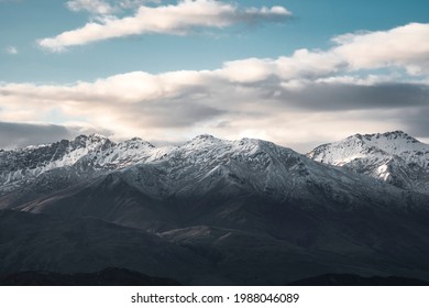 New Zealand Wanaka Snow Mountain Range Landscape Winter View Background