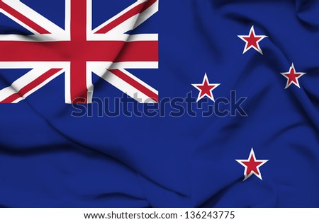 New Zealand waving flag