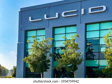 NEWARK, CA - DECEMBER 17 , 2019: Exterior of Lucid Motors building 