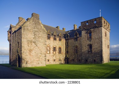 Newark Castle, Lit By A Low Sun, Port Glasgow, Scotland