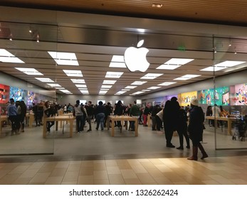 Newark, Delaware, U.S.A - February 25, 2019 - Apple store near Christiana Mall