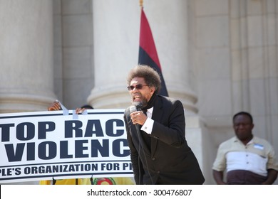 NEWARK, NEW JERSEY - JULY 25 2015: More Than One Thousand Activists Gathered For A Rally & March Against Police Brutality. Dr Cornell West Of The Union Theological Seminary