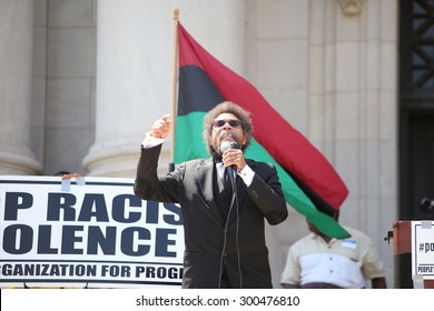 NEWARK, NEW JERSEY - JULY 25 2015: More Than One Thousand Activists Gathered For A Rally & March Against Police Brutality. Dr Cornell West Of The Union Theological Seminary