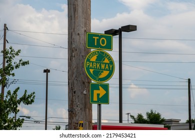 Newark, NJ - July 04-2022: Garden State Parkway Sign