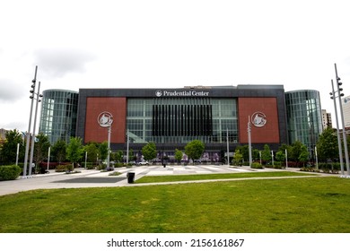 Newark, NJ - May 14, 2022: View of Prudential Center arena in downtown Newark