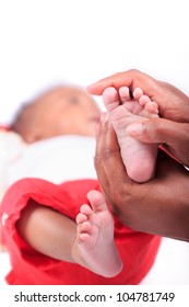 Newborn Baby African American Foot Black