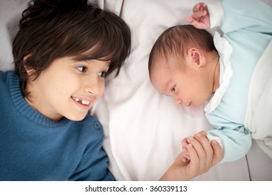 Newborn Baby With Bigger Brother