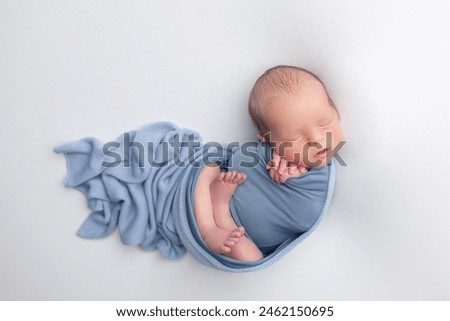 Similar – Baby girl with pompom hat sleeping