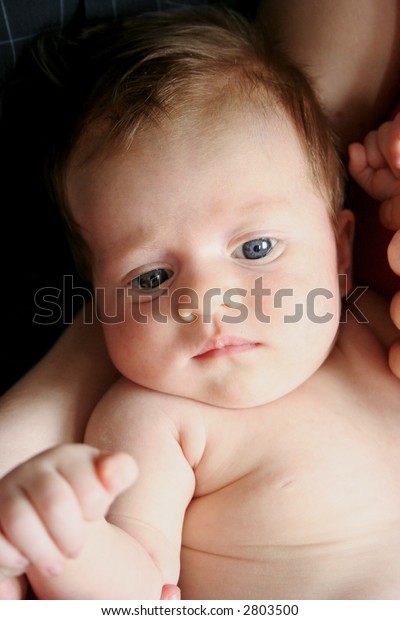 Newborn Baby Cradled Her Mothers Arms Stock Photo Edit Now