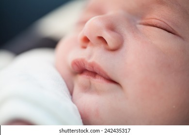 Newborn - Baby, Face Close-up (shallow Depth Of Field)