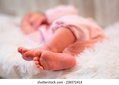 Newborn Baby Feet Close Up