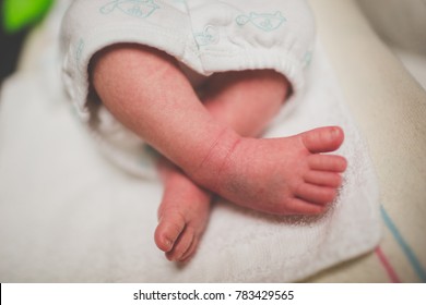 Newborn Baby Feet In Hospital