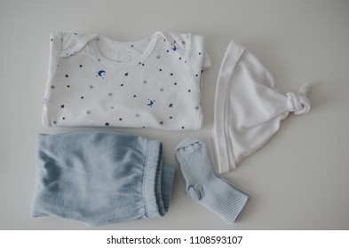 Newborn Baby First Need Clothes Collection Stock Photo 1108593107 ...