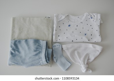 Newborn Baby First Need Clothes Collection Stock Photo 1108593134 ...