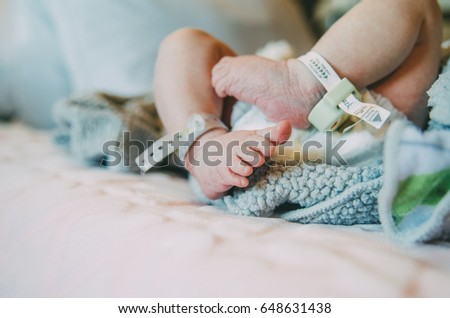Newborn baby in the hospital