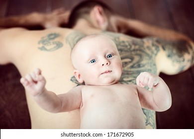 father and son tattoos