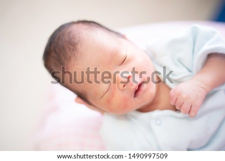 Similar – Image, Stock Photo Nice Newborn asleep peacefully