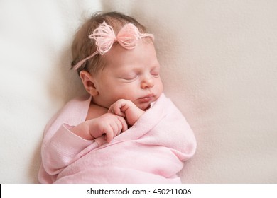 Newborn Baby Sleeping Closeup