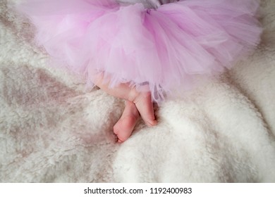 Newborn Ballerina Baby Legs In Tutu