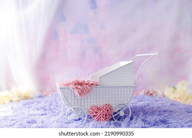 Newborn Digital Backdrop With Flowers