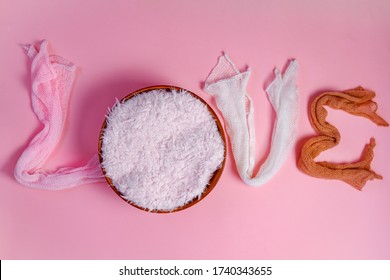 Newborn digital background in pink colors.