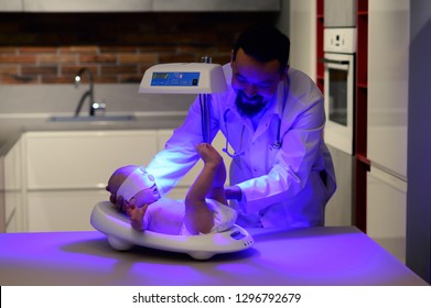 Newborn Infant Baby Receiving Phototherapy