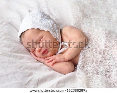 Similar – Image, Stock Photo Nice Newborn asleep peacefully