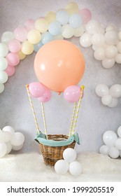 Newborn or toddler photography hot air balloon digital  background