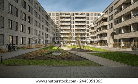New-build flats in Hamburg, Pergolenviertel. 1700 flats (partly publicly subsidised or freehold) were completed between 2021 and 2023.
