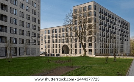 New-build flats in Hamburg, Pergolenviertel. 1700 flats (partly publicly subsidised or freehold) were completed between 2021 and 2023.