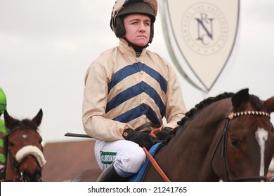 NEWBURY RACES, UK - NOVEMBER 29: Barry Geraghty (jockey) Competes At The National Hunt Racing Winter Festival