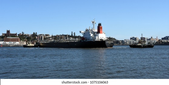 Newcastle, Australia - Apr 1, 2018. Big Tanker 