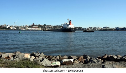 Newcastle, Australia - Apr 1, 2018. Big Tanker 