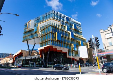 Newcastle, Australia - July 29, 2020: University Of Newcastle Building At Hunter Street.