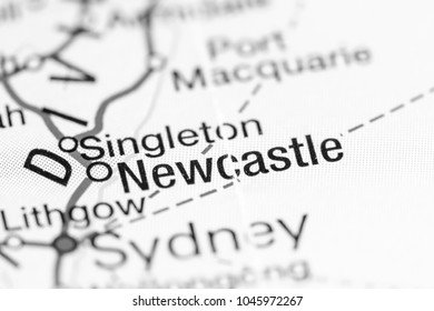 Newcastle. Australia On A Map