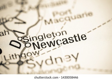 Newcastle. Australia On A Map