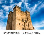 Newcastle Castle Keep, remains of medieval fortification in Newcastle-Upon-Tyne. HDR.