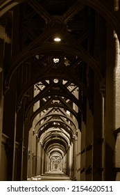 Newcastle High Level Bridge At Night