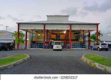 NEWCASTLE, NEVIS -22 NOV 2018- View Of The Vance W. Amory International Airport, A Single Runway Airport Located In Nevis In The Federation Of Saint Kitts And Nevis.