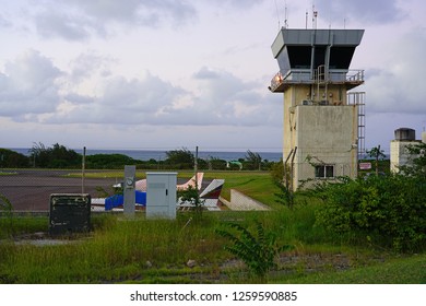 NEWCASTLE, NEVIS -22 NOV 2018- View Of The Vance W. Amory International Airport, A Single Runway Airport Located In Nevis In The Federation Of Saint Kitts And Nevis.