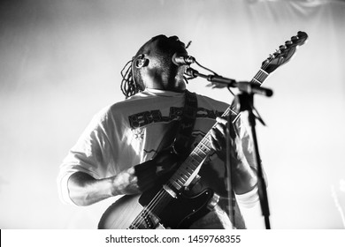 Newcastle UK - 12th July 2019: Bloc Party Band (Kele Okereke) Live At Wasteland Festival