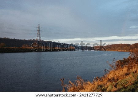 Newcastle UK: 6th Jan 2024: Newburn Riverside Park at sunrise on the river Tyne