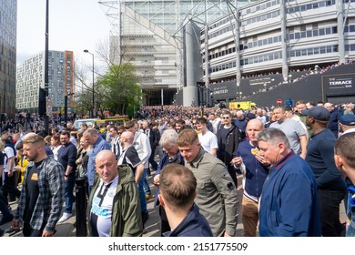 Newcastle Upon Tyne, UK - 30th April 2022: Football Fans Leave St James' Park, After The Newcastle United Versus Liverpool Men's Match.