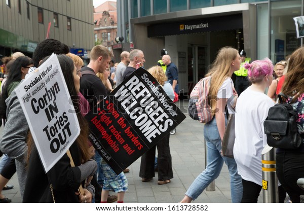 Newcastle Upon Tyneuk 30th July 16 People Stock Image