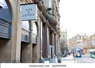 Newcastle Upon Tyne/UK - 8th Jan 2020: Slug And Lettuce Bar Exterior In Newcastle